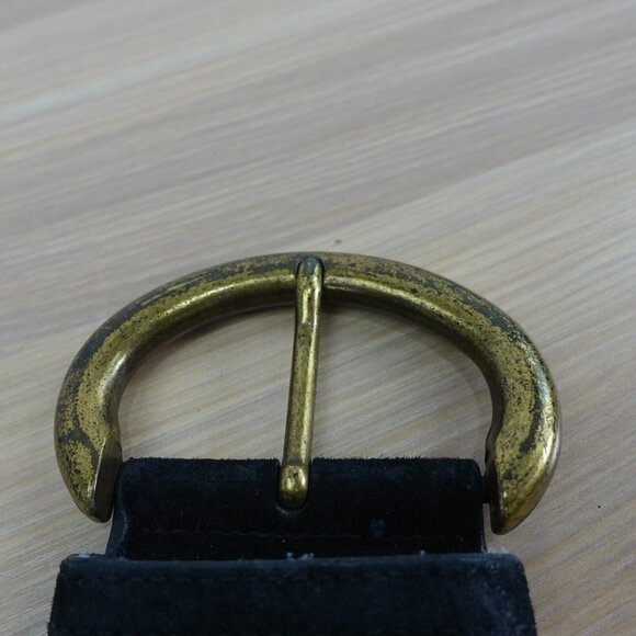 VINTAGE Braided Belt Womens Small Leather Chunky Waist Dress Suede 90s USA OMEGA - Picture 9 of 16